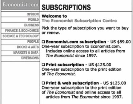 Economist Pricing