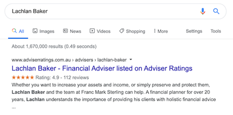 Lachlan Baker search return